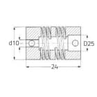 DATASENSING - FAC10-10 FLEX ALUMINIUM COUPLING 10MM