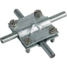 DEHN - Morsetto a croce Fe/TZn per TD 8-10/8-10 mm Pt 30mm senza piastra interna.
