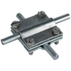 DEHN - Morsetto a croce Fe/TZn per TD 8-10/8-10 mm con piastra intermedia Pt 30mm.