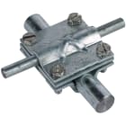 DEHN - Morsetto a croce Fe/tZn per Td 16/8-10mm con piastra intermedia Pt 30mm.