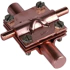 DEHN - Morsetto a croce in rame per tubi da 16/8-10mm con piastra intermedia da 30mm.