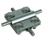 DEHN - Morsetto a croce inox V4A per TD 8-10/8-10mm Rd 8-10/Fl 30mm con piastra interna.