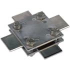 DEHN - Morsetto a croce in acciaio inossidabile per tubi da 30x30 mm, dimensioni 60x60 mm, senza piastra intermedia.