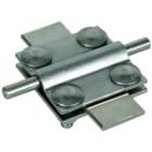 DEHN - Morsetto a croce in acciaio inossidabile per tubi da 8-10 mm con flangia da 30 mm. Adatto per applicazioni senza piastra intermedia.