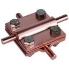 DEHN - Morsetto a croce in rame per tubi da 8-10mm con piastra da 30mm incluso.