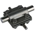 DEHN - Morsetto a croce inox per TD 8-10/16mm - TD 16/PT 30mm con piastra intermedia.