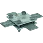 DEHN - Morsetto a croce Fe/tZn per Pt 30-40/30-40mm senza piastra intermedia.