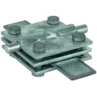 DEHN - Morsetto a croce in Fe/tZn per Td 8-10/Pt 3 0-40mm con piastra intermedia 30-40mm.
