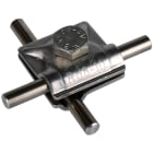 DEHN - Morsetto MV inox per tubi da 8-10mm con vite esagonale.