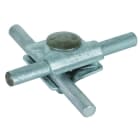 DEHN - Morsetto MV Fe/tZn per TD 8-10mm con vite e M10x35mm e dado.
