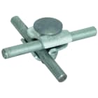 DEHN - Morsetto MMV Fe/tZn per Td 6-8mm con vite e testa piatta e dado.