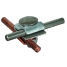 DEHN - Morsetto MMV in rame-ferro/zinco per tubi da 6-8mm con vite a testa piatta e dado.