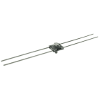 DEHN - Morsetto MMV in ferro nero per tubi da 3 a 10 mm con vite esagonale M8x25 mm zincata.