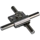 DEHN - Morsetto in acciaio inossidabile per tubi da 10mm con vite esagonale.