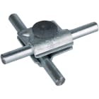 DEHN - Morsetto MV Fe/tZn per TD 10mm con vite a testa piatta.