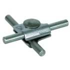DEHN - Morsetto in acciaio inossidabile per tondo da 10 mm con vite a testa piatta.
