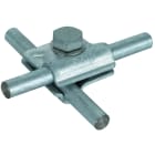 DEHN - Morsetto MV Fe/tZn per TD 10mm con vite esagonale e grova.