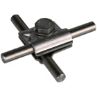 DEHN - Morsetto MV inox per TD 10mm con vite esagonale e grova.