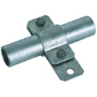 DEHN - Collare per tubo con foro di collegamento D 11mm e D 17mm in Fe/tZn.