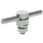 DEHN - Morsetto KS universale CEI EN 62561-1 per collegamento resistente a fulmini, corpo unico inox AISI 316 con vite e dado M10. HVI head 27.