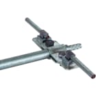 DEHN - Collare di collegamento secondo CEI EN 62561-1 per la connessione di conduttori tondi su dispersori di profondità, esecuzione con connettore KS (Td 7-10 mm) da mabo i lati FE/TZN per D 20M.