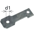 DEHN - Staffe di collegamento diritte IF3 diametro foro d1 14mm AB EXFS G 14.