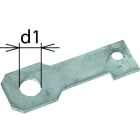 DEHN - Staffe di collegamento diritte IF3 diametro foro d1 33mm AB EXFS G 33.