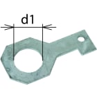 DEHN - Staffe di collegamento diritte IF3 diametro foro d1 39mm AB EXFS G 39.