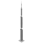 DEHN - Palo di captazione componibile 19,38m Fe/tZn con flangia 400x400mm.