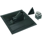 DEHN - Set passante per tetti nero composto da tegola in alluminio per tubi da 10/16/48mm.
