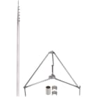 DEHN - Asta telescopica 5,2m con treppiede, set tel. fangstange L5,2m AL con treppiede R680mm NIRO, adattatore set D50/40mm.
