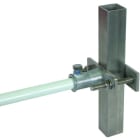 DEHN - Fissaggio per ringhiere DEHNiso-Comb con bussola D 16mm su costruzione 50x50mm.