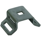 DEHN - Staffa in acciaio inossidabile per fissaggio nastro tenditore 25mm con foro quadrato 9mm per tubi da diametro 50mm.