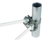 DEHN - Adattatore per sostegno angolare in acciaio inossidabile D 50mm con 2 perni Al D 16mm per DEHNiso.