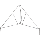 DEHN - Tripode pieghevole per aste d40 o tubi h. Supporto versatile e resistente per lavori di montaggio e manutenzione.