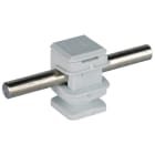 DEHN - Staffa portafilo Dehnsnap in plastica grigia a H 16mm per Td 8mm con filetto M8.