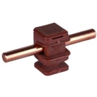DEHN - Staffa portafilo DEHNsnap in plastica marrone per H 16mm e Td 8mm con filetto M6.