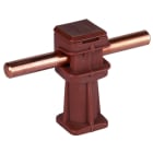 DEHN - Staffa portafilo DEHNsnap plastica marrone H 36mm per Td 8mm con filetto M6.