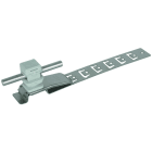 DEHN - Staffa portafoglio per tetti Unisnap in acciaio inossidabile con piedini grigi.