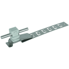 DEHN - Staffa portafoglio per tetti Unisnap in acciaio inossidabile con piedini grigi.