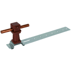 DEHN - Staffa portafoglio per tetti Unisnap alluminio/plastica marrone.