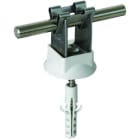 DEHN - Staffa portafilo DEHNgrip INOX per TD 8mm H 20mm con tassello 8x40mm, vite per legno.