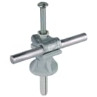 DEHN - Staffa portafilo DEHNfix Fe/tZn P-grigia con Td 6-10mm H 30mm e tassello 8x45.