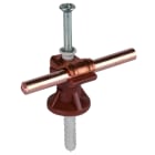 DEHN - Staffa portafilo DEHNfix Cu P- grigia con tassello 8x45, per diametri da 6-10mm e altezza di 30mm.