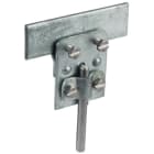 DEHN - Morsetto scanalato in ferro zincato per tubi rotondi da 7 a 10 mm.