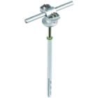 DEHN - Staffa portaasta con cavalotto in Zama per tubi da 7-10mm Fe/tZn con tassello 180mm per pareti isolanti termiche.