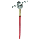 DEHN - Staffa portaasta con cavalotto in Zama per Td 7-10mm Fe/tZn con tassello 230mm per pareti isol. termic.