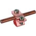 DEHN - Staffa portafilo in acciaio inossidabile/ramato con filetto M8 per tubi da 8-10mm.
