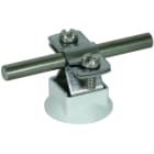 DEHN - Staffa portafilo in acciaio inox per tubi da 8-10mm con zoccolo in plastica grigia.