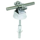 DEHN - Staffa portafilo Dehnhold per tondo 8-10 mm con cavallotto e materiale di fissaggio TD 8-10 mm.